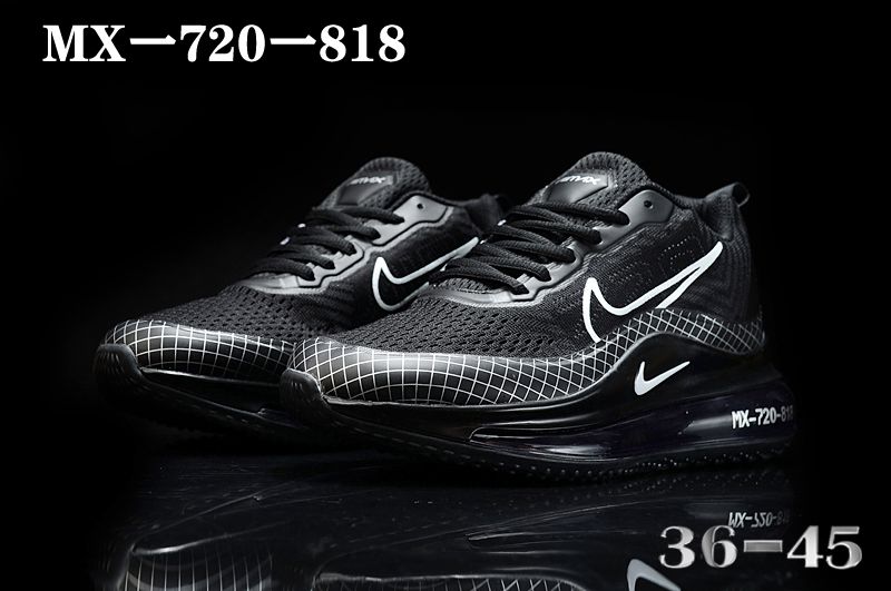 2020 Nike Air Max 720-818 Black White Logo For Women - Click Image to Close